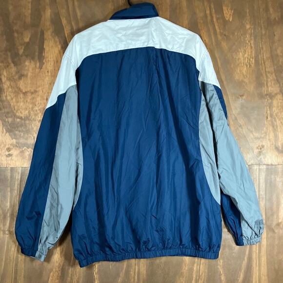 NFL Mens Jacket Blue White New York Giants Mock Neck Windbreaker XLarge - Picture 10 of 12